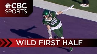 All firsthalf touchdowns from the 2022 Canada Life Vanier Cup between Saskatchewan and Laval [upl. by Parrnell156]