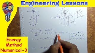 Energy Method NUMERICAL3 Undamped free Vibrations Dynamics of Machinery [upl. by Qooraf]