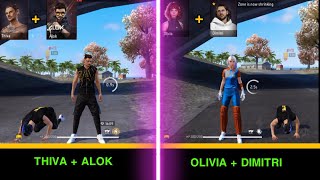 THIVA  ALOK VS OLIVIA  DIMITRI FULL ABILITY TEST GARENA FREE FIRE [upl. by Race]