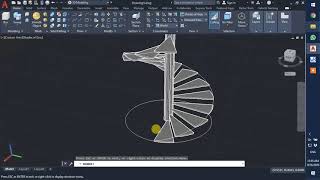 AutoCAD 3D Spiral stair [upl. by Suivart842]