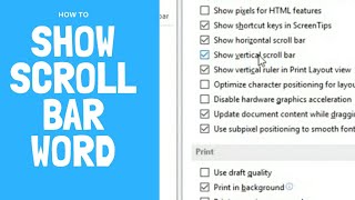 How to show scroll bar in word [upl. by Gardie]