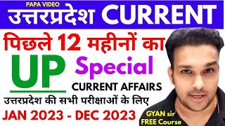 Last 12 Month Uttar Pradesh Current Affairs 2023 PAPA VIDEO study for civil services uppsc pcs roaro [upl. by Jackson]