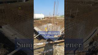 Sump with Columns in All Corners youtubeshorts youtubeviralshorts construction [upl. by Ken]