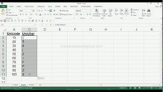 How to Convert Unicode to Unichar in MS Excel 2013 [upl. by Etterb]