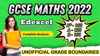 GCSE Maths 2022 Edexcel  Higher  Foundation  Unofficial Grade Boundaries [upl. by Refinney]