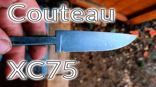 Fabrication couteau en acier XC75 [upl. by Hutson55]