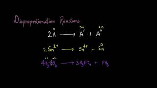 Disproportionation reaction  Redox reactions  Chemistry  Khan Academy [upl. by Arondell601]