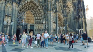 Colognes Busiest Shopping Street Germany Summer 2022 [upl. by Alracal]