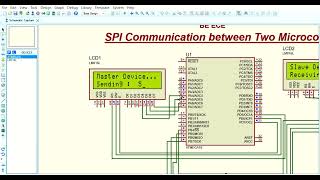 SPI Protocol communication between two microcontrollers [upl. by Ursulina]