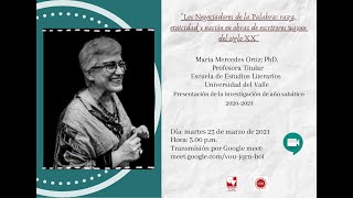 Conferencia de María Mercedes Ortiz  Casza de Letras 95 [upl. by Mayeda]