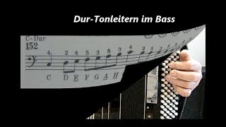 AkkordeonSchule  Folge 12 DurTonleitern im Bass [upl. by Sissy]