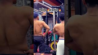 Tow bodybuilder competition posing competition posingworkout shorts sorts reels trending 🔥🔥 [upl. by Anelah661]