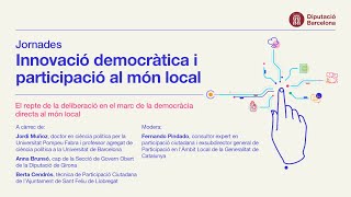 Taula El repte de la deliberació en el marc de la democràcia directa al mon local [upl. by Sheridan791]