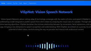 Visual Speech Network  ViSpNet  Lip Reading using Deep Learning [upl. by Ausoj80]