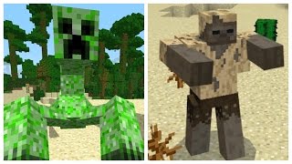 ✔️GIANT MONSTER MOBS  Minecraft Pocket Edition mutant mobs mod  addon MCPE 102 [upl. by Eirrehc]