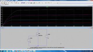 PSPICE Simulation using LTSPICE NMOS VoltageCurrent Characteristics Curve [upl. by Fabria353]