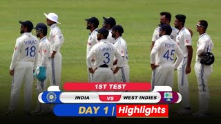 IND vs WI 1st Test Day 1 Lunch Highlights India vs West Indies Highlights  Today Match Highlights [upl. by Notnel]