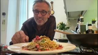 BRUNO BARBIERI  Spaghetti carciofi e datterini IORESTOACASAe cucino [upl. by Lisab]