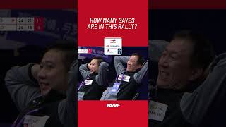 How many saves are in this rally shorts badminton BWF [upl. by Terrell115]