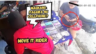 MOVE IT RIDER KASAMA ANG KANIYANG ASAWA TUMANGAY NG ISANG CELLPHONE SA ISANG SHOP trendingnow [upl. by Anivek789]