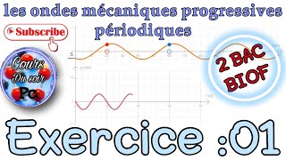 2 BAC BIOF  Ondes  Exercice corrigé 01  Les ondes mécaniques progressives périodiques bac2022 [upl. by Jonathon834]