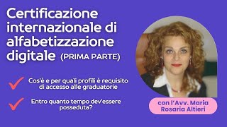 Certificazione internazionale di alfabetizzazione digitale requisito per le graduatorie ATA [upl. by Issy]