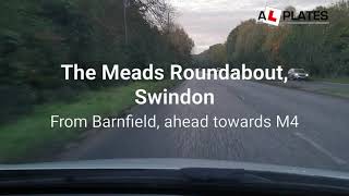 The Meads Roundabout Swindon From Bardnfield ahead towards M4 [upl. by Hctud]