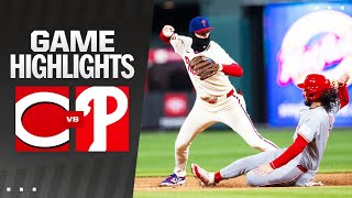 Reds vs Phillies Game Highlights 4324  MLB Highlights [upl. by Nnylanna886]