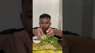 Rice Pancake Khmer mukbang shorts [upl. by Airdnna383]