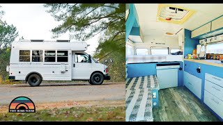 DIY Mini School Bus Conversion Tiny House  13k Budget Van Life [upl. by Narej980]