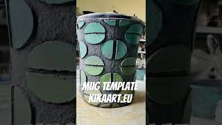 Template mug pottery kikaarteu pottery ceramika ceramic clay mug template [upl. by Gnilsia]