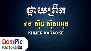 ផ្កាយព្រឹក ស៊ីន ស៊ីសាមុត ភ្លេងសុទ្ធ  Pkay Prek Sin Sisamuth  DomPic Karaoke [upl. by Ellivnarg]