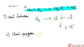 Arrange the correct sequence for mechanism of chlorination of methane [upl. by Rask]