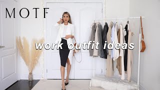 CLASSY WORK OUTFITS  What to Wear to the Office ft MOTF [upl. by Aseuqram]