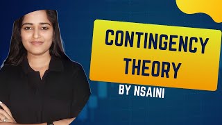 CONTINGENCY THEORY II PAPER 2 II COMMERCE II BY NSAINI [upl. by Akir]