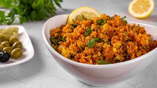 Turkish Bulgur Salad  Kisir Recipe  Vegan [upl. by Rinaldo709]