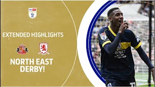 NORTH EAST DERBY  Sunderland v Middlesbrough extended highlights [upl. by Jun]