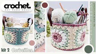 ✨2 GRANDES CORBEILLES EN GRANNY AU CROCHET  ANSES POUR UNE DECO TENDANCE 💗 TUTO✨ 𝐌𝐚𝐦𝐢𝐞𝐂𝐫𝐨𝐜𝐡𝐞𝐭 [upl. by Krum]