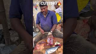 KASIMEDU🔥SPEED SELVAM SKIN TREVALLY FISH CUTTING VIDEO kasimeduselvam fishcutting youtubeshorts [upl. by Munshi]