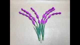 112  Cum sa faci lavanda din hartie creponata  crepe paper lavender [upl. by Rossen]