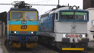 Vlaky Brno hlavní nádraží  7112014  Trains at Brno Main Station [upl. by Romonda140]