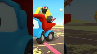 Leo the Truck builds a Pushback Tractor  Car cartoons for kids amp shorts for kids cartoons [upl. by Constantine]