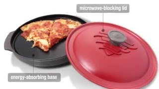 Reheatza Microwave Pizza Pan  Reheat Pizza with a Crispy Crust [upl. by Swinton]