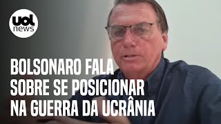 Guerra na Ucrânia Bolsonaro fala em cautela Não pode ser como querem que eu dê soco na mesa [upl. by Ydaf]