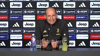 Conferenza stampa ALLEGRI pre JuveFrosinone quotFirmerei in bianco il rinnovo No Su Alcarazquot [upl. by Audwen769]