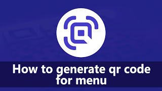 How to generate QR code for menu [upl. by Cynara]