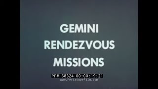 quot MANNED SPACEFLIGHT GEMINI RENDEZVOUS MISSIONS quot 1960s NASA ANIMATED EDUCATIONAL FILM 68324 [upl. by Airam]