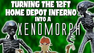 FROM HOME DEPOT INFERNO TO XENOMORPH diy halloween props halloweendecor homedepot alien [upl. by Androw]