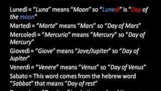 Italian Lesson n15  The days of the week [upl. by Ax692]