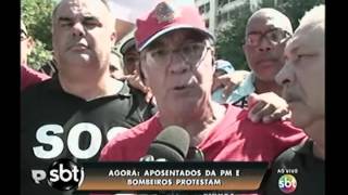 Aposentados dos bombeiros e polícia protestam [upl. by Ian]